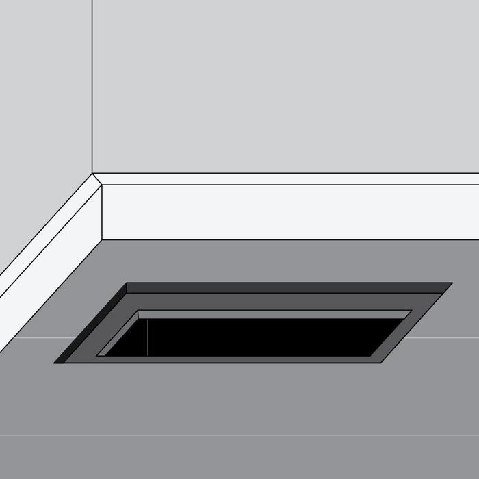 Install flush-mount floor register step 4 - cut and fit your 3/4" wood flooring flush to all sides of the frame