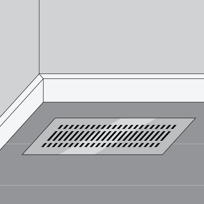 Install flush-mount floor register step 5 - insert vent cover into the frame