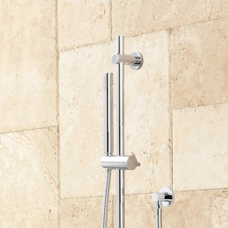 Hinson Tub and Shower Set with Modern Slide Bar - Chrome, , large image number 3