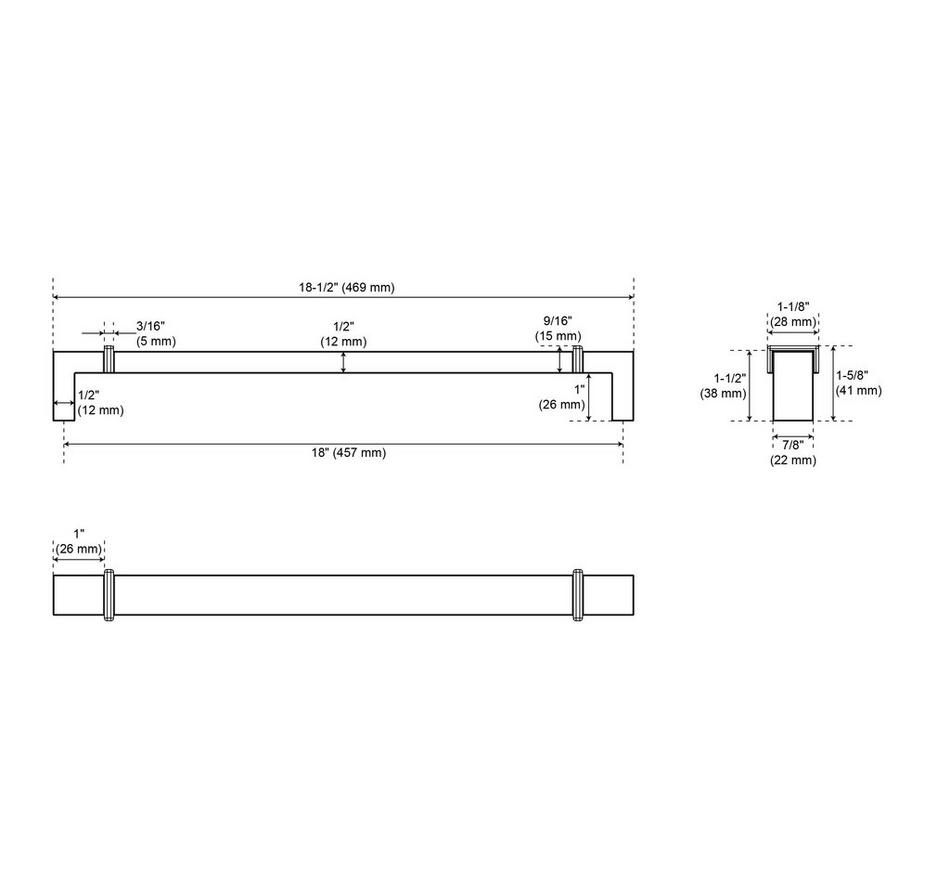 Marta Cast Iron Appliance Pull, , large image number 2