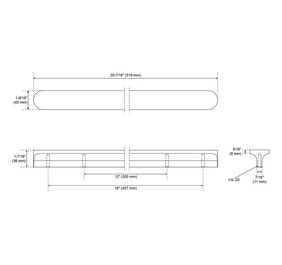 Pleso Brass Adjustable Appliance Pull - Satin Brass - 12" to 18" Centers, , large image number 1