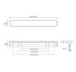 Pleso Brass 3-Position Adjustable Oversized Cabinet Pull - Brushed Nickel, , large image number 4