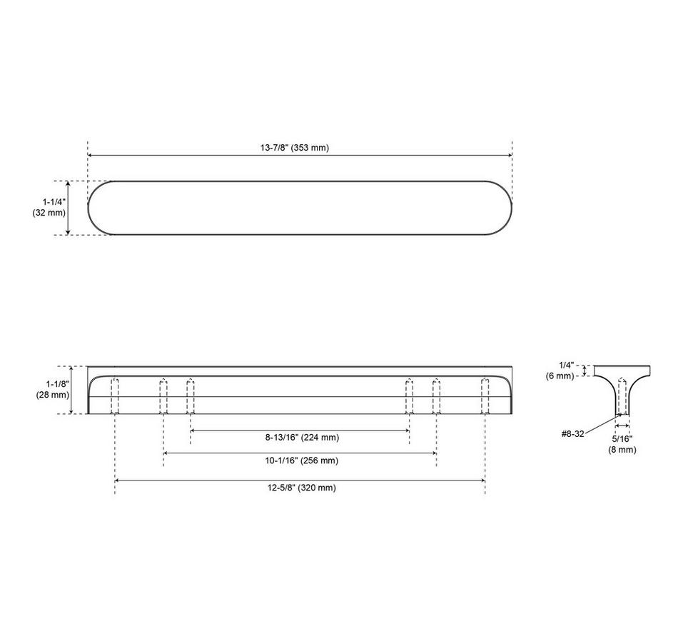 Pleso Brass 3-Position Adjustable Oversized Cabinet Pull - Brushed Nickel, , large image number 4