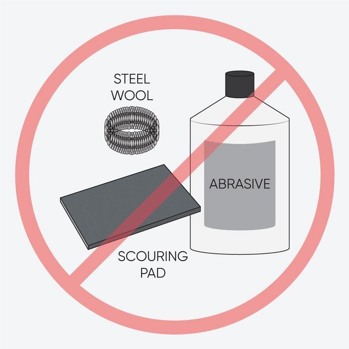 acrylic tub scratch repair step 2 - do not use any abrasive cleaning pads or chemicals. Read the labels on cleaners to make sure