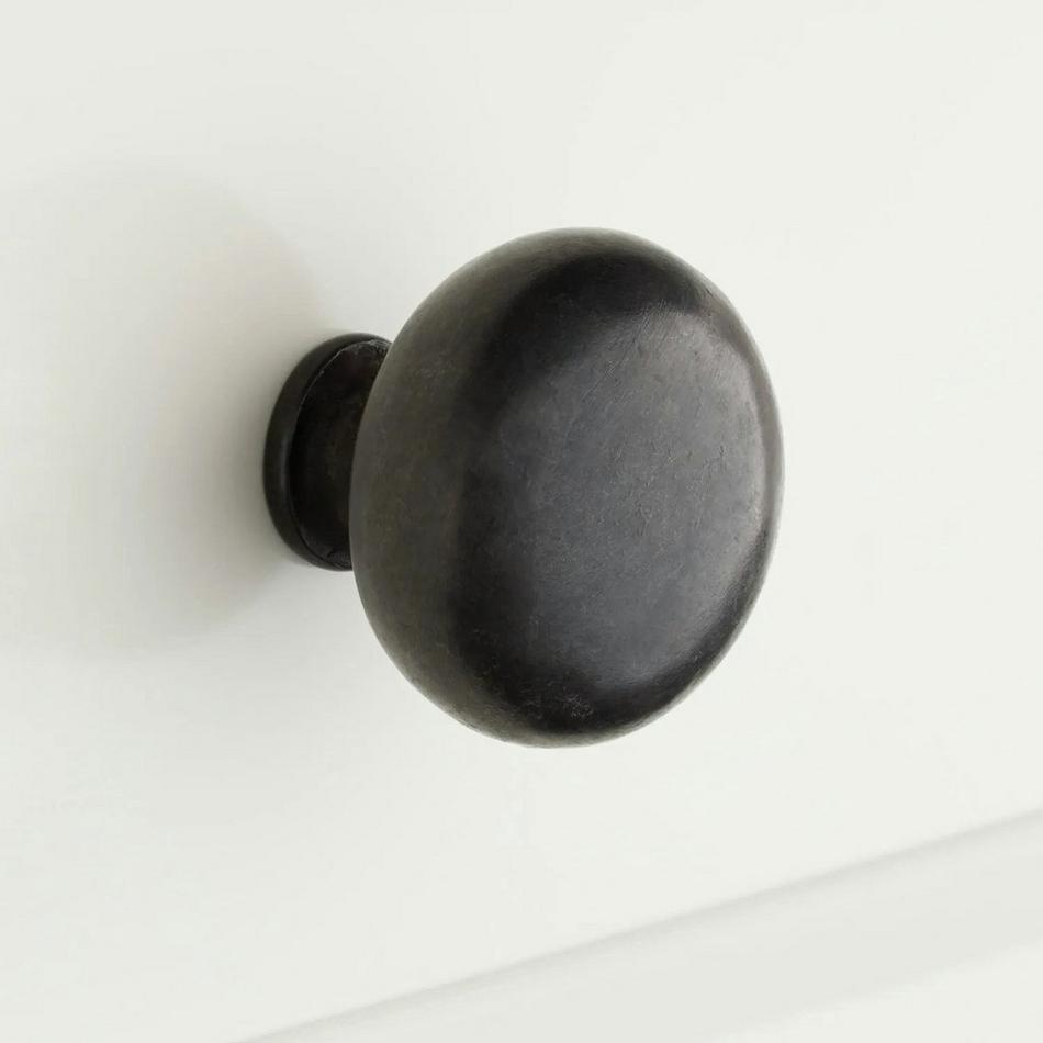 1-1/4" Solid Bronze Contemporary Cabinet Knob - Bronze Patina, , large image number 0