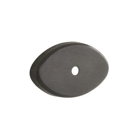 2" Solid Bronze Oval Base Plate - Bronze Patina