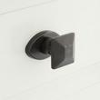 1-1/4" Solid Bronze Square Knob with 2" Oval Base Plate - Bronze Patina, , large image number 0