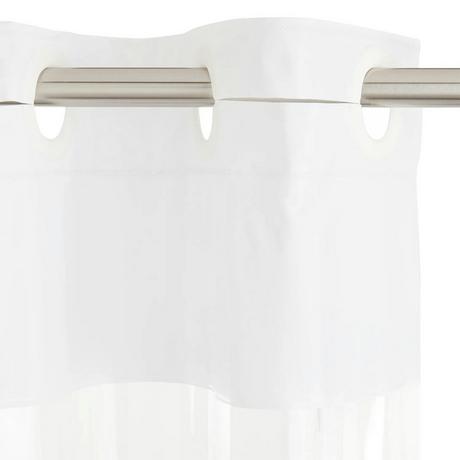 Hook Free Vinyl Shower Curtain with Clear Panel