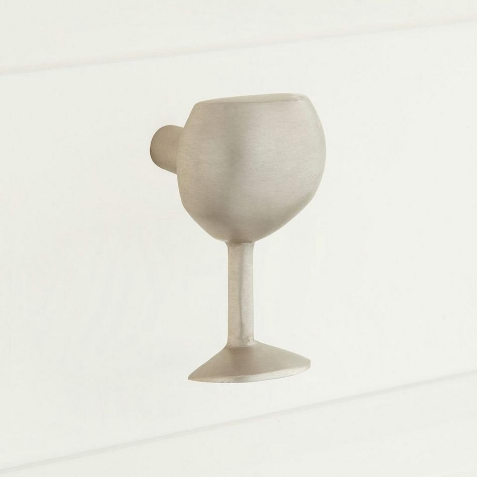 Wine Glass Cabinet Knob - Brushed Nickel, , large image number 0