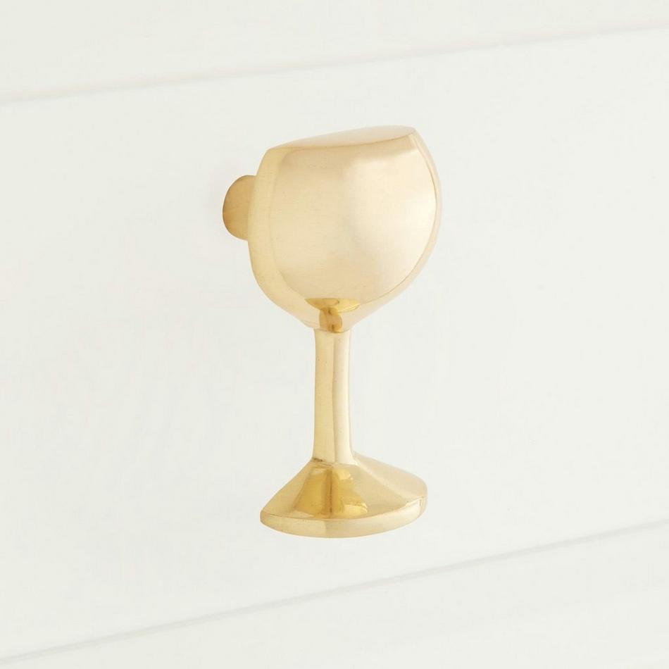 Wine Glass Cabinet Knob - Brushed Nickel, , large image number 2