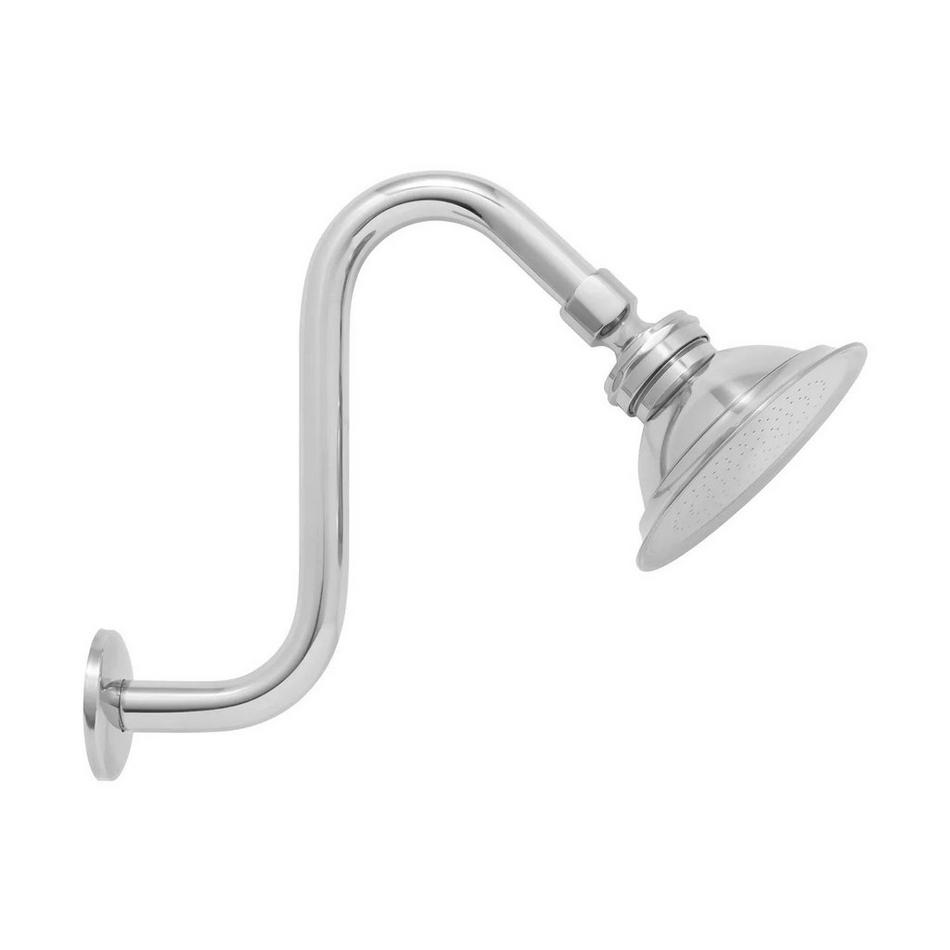 Windom Watering Can Shower Head - 8" Offset Arm - Chrome, , large image number 1