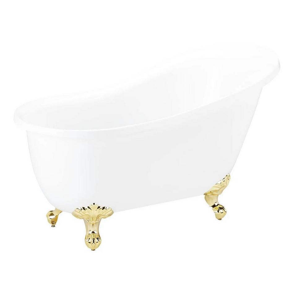 61" Ultra Acrylic Slipper Clawfoot Tub - Roll Top - Imperial feet, , large image number 1