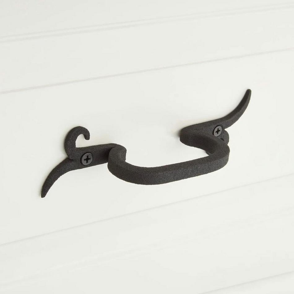 Solid Brass Heart Gate Rim Latch and Handle Set