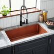 36" Hammered Copper Undermount Sink, , large image number 0
