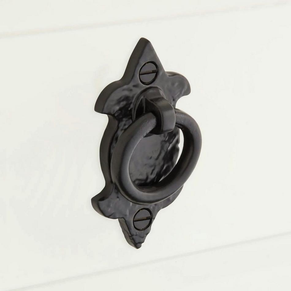 Rustic Cast Iron Drawer Pull - Antique Pewter, , large image number 2