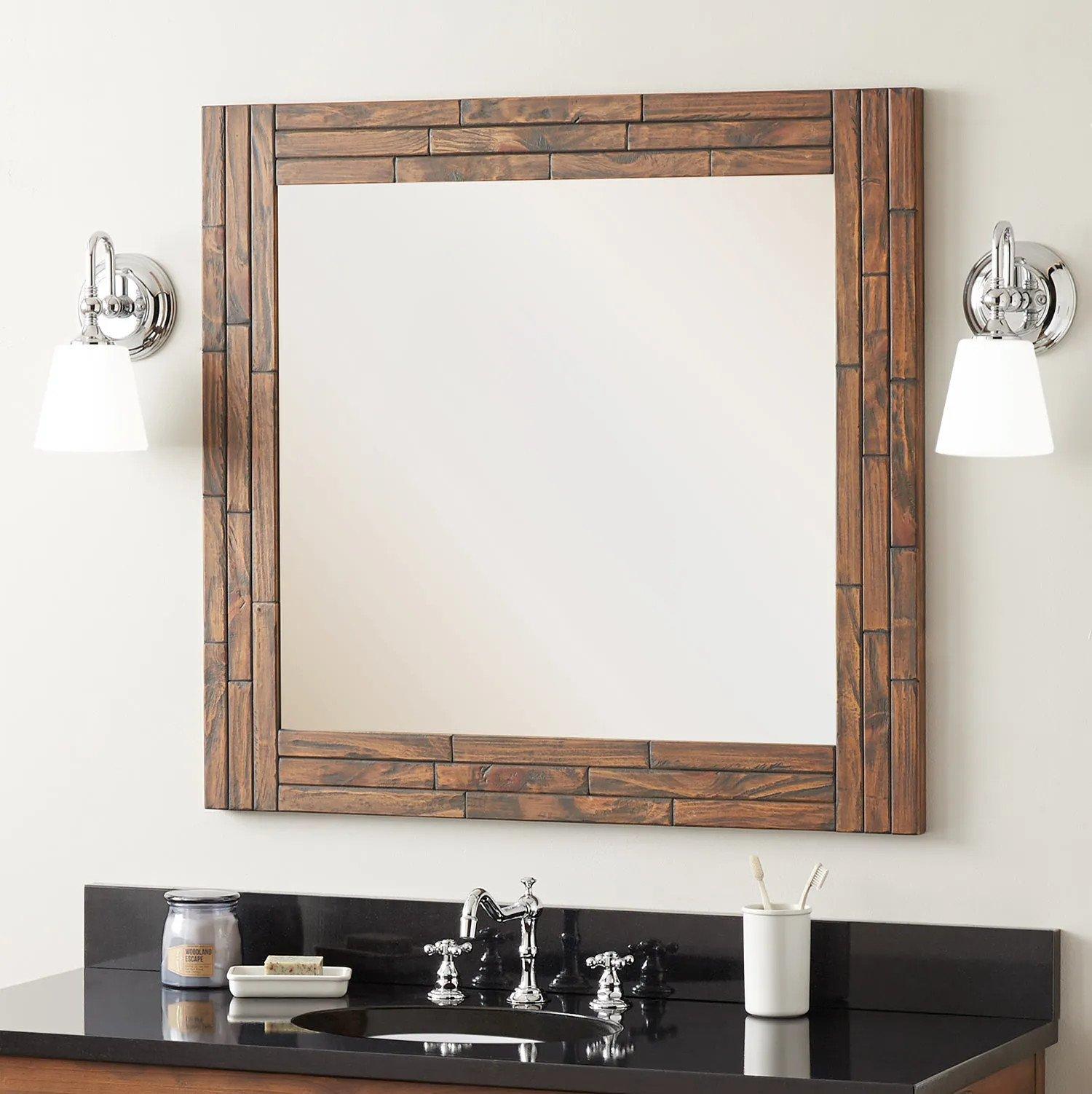 Ansel Vanity Mirror Farmhouse Brown Signature Hardware