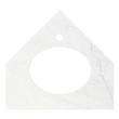 24" Marble Corner  Vanity Top - Single Faucet Hole - With Undermount Sink - Carrara, , large image number 1