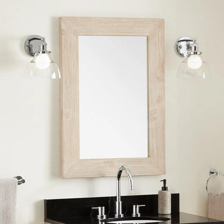24" Maysville Vanity Mirror - Whitewash, , large image number 0