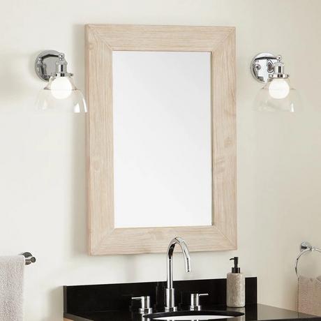 Maysville Vanity Mirror - Whitewash Pine
