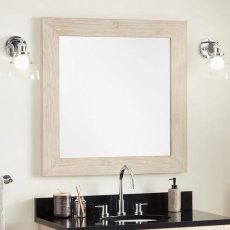 Maysville Vanity Mirror - Whitewash Pine