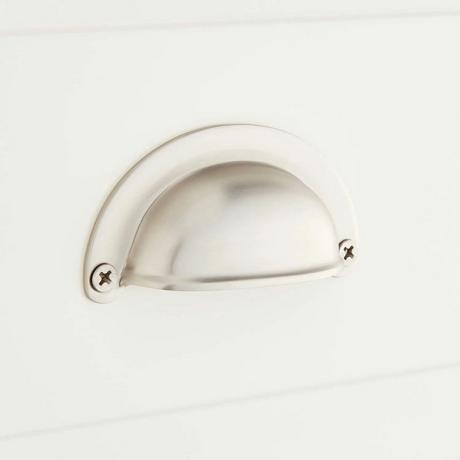 Signature Hardware 476358 White / Polished Brass Odion 3-3/4 Inch Center to  Center Bar Cabinet Pull 