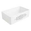 30" Braunig Fireclay Farmhouse Sink - Gray Floral Motif, , large image number 1