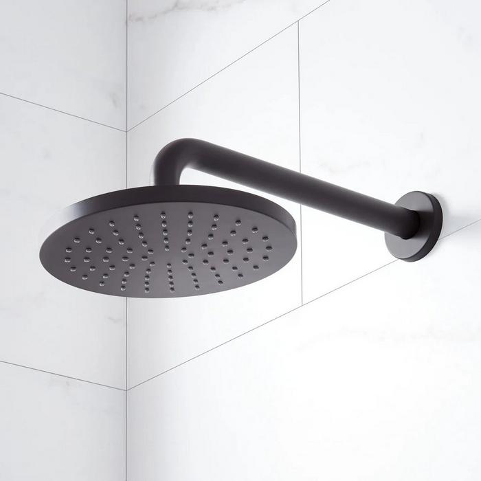 Multiple Sizes Options Matte Black Bathroom Square Rainfall Shower Head  Wall Mount Bathroom Accessories With Shower