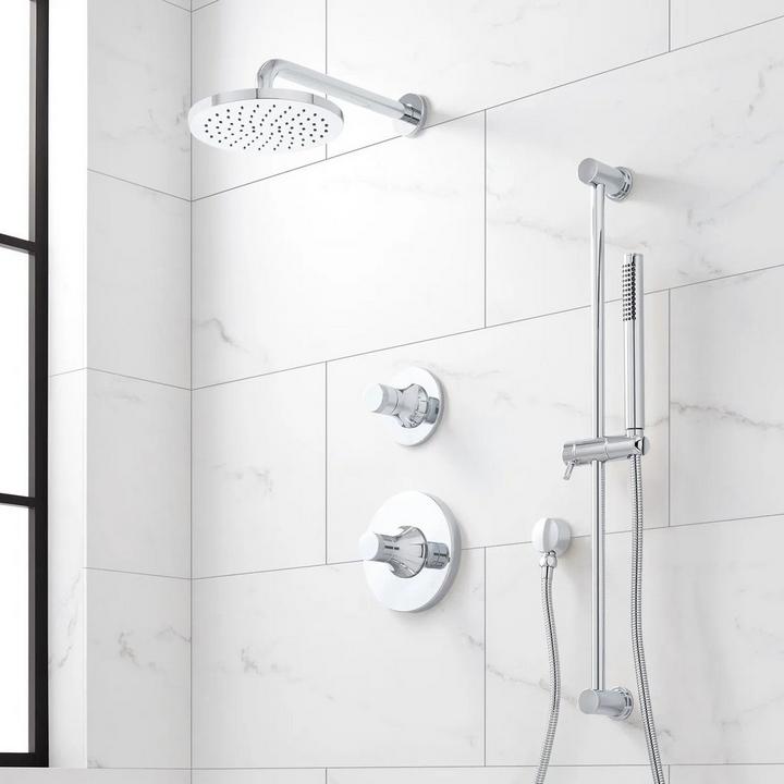 chrome shower system