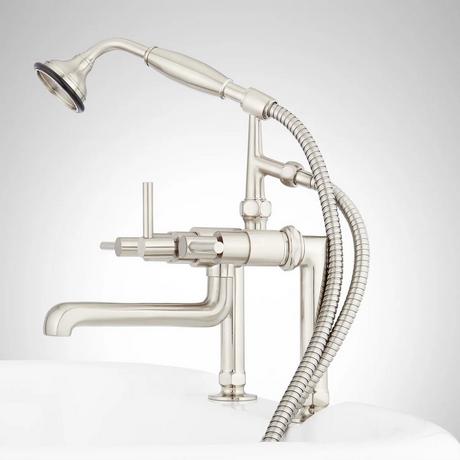 Gervaise Deck-Mount Tub Faucet and Hand Shower - Lever Handles