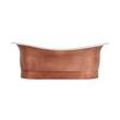 78" Marcy Hammered Copper Double-Slipper Air Tub - Nickel Interior - No Overflow, , large image number 2