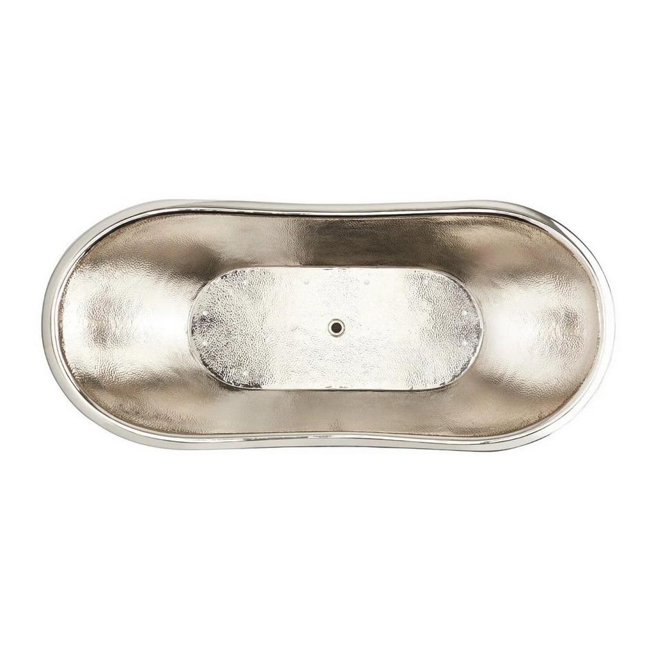 71" Raye Mother-of-Pearl Copper Double-Slipper Air Tub - Nickel Base and Interior, , large image number 9