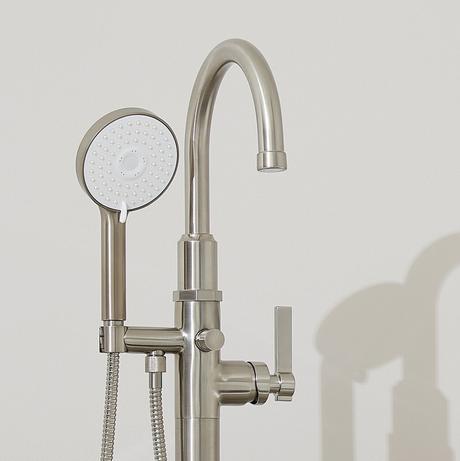 The Modern Elegance Set: Sheba Tub & Greyfield Faucet