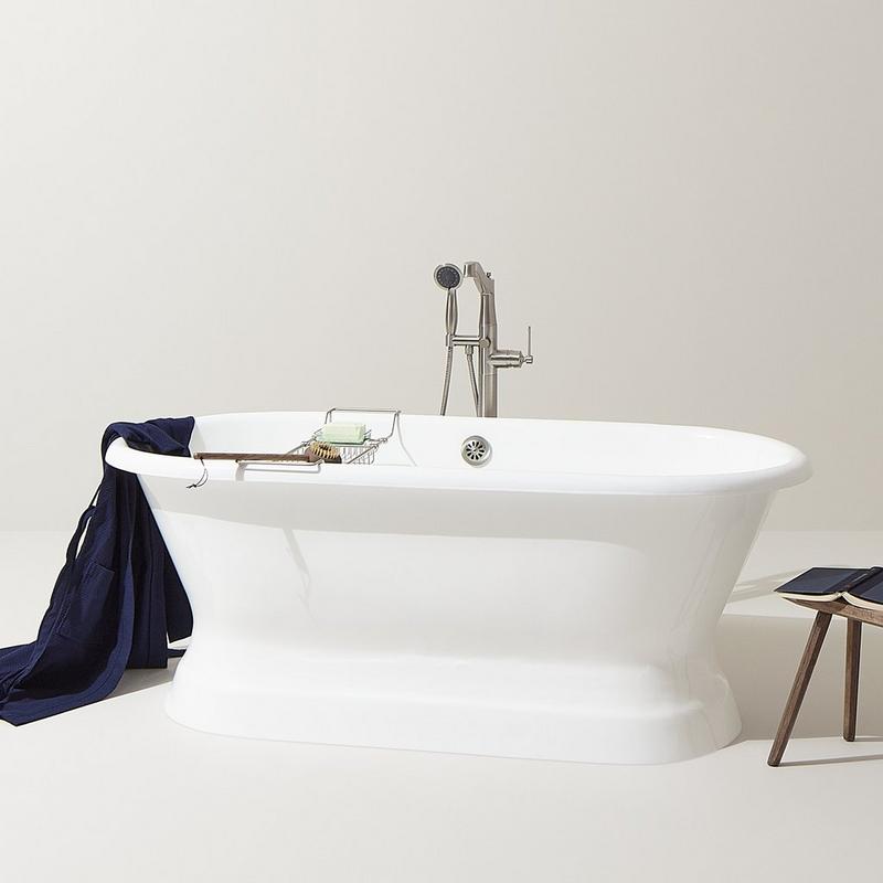 Henley Cast Iron Pedestal Tub, Pendleton Freestanding Tub Faucet