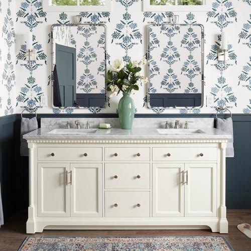 72" Claudia Double Vanity With Undermount Sinks - White

