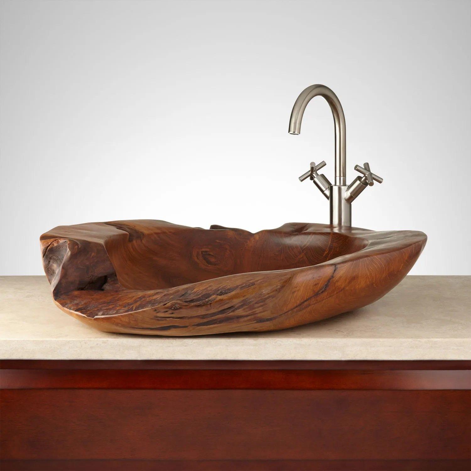 Teak Vessel Sink