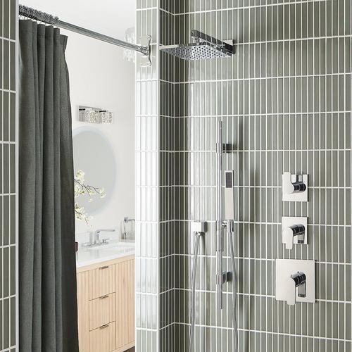 Hibiscus Thermostatic Shower System with Slide Bar in Chrome