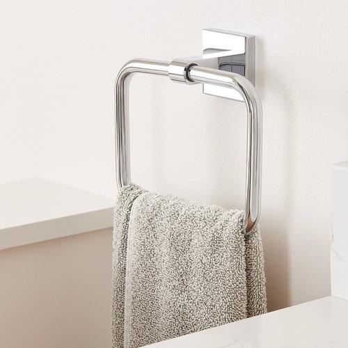 Hibiscus Towel Ring in Chrome