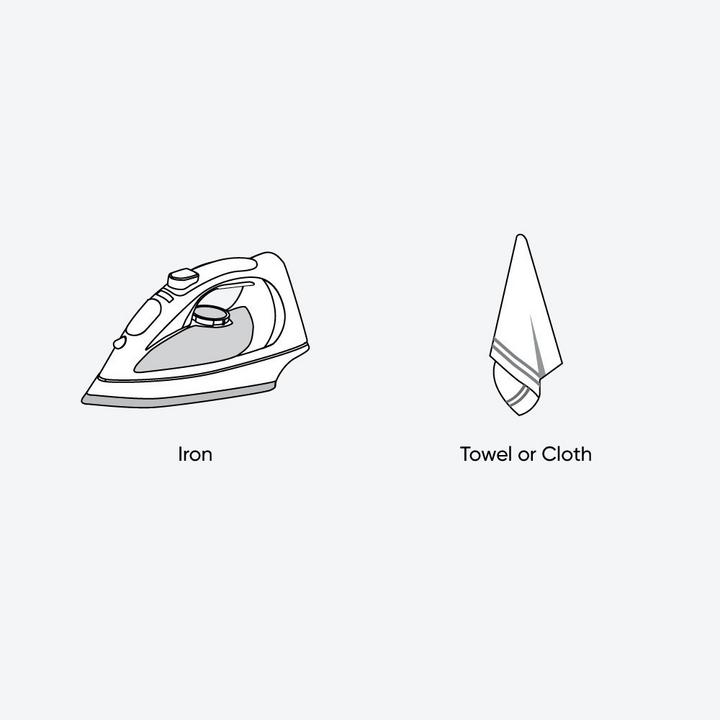 Countertop maintenance option 2 materials - iron, towel or cloth