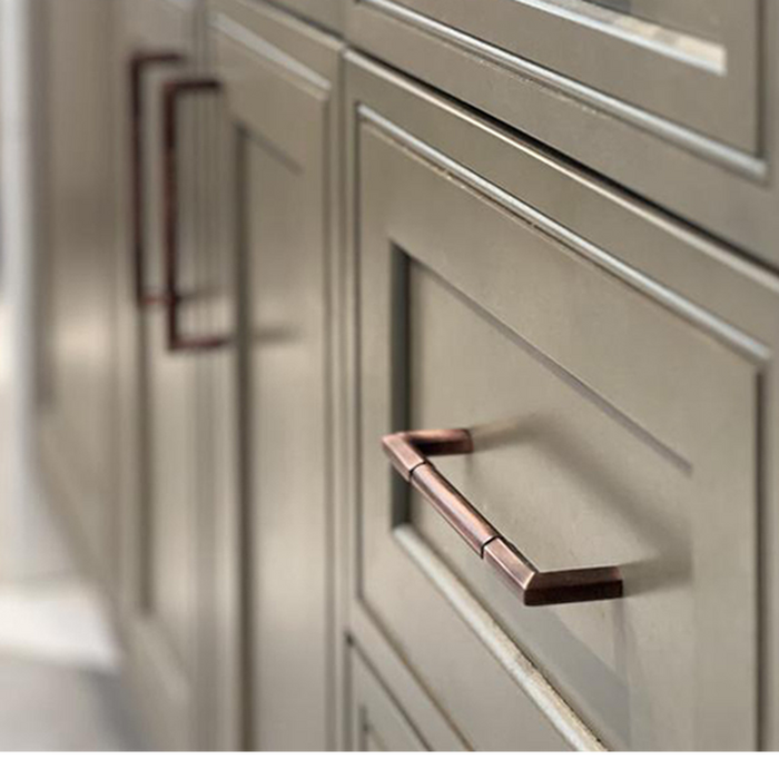 Lunata Solid Brass Cabinet Pull - Antique Copper