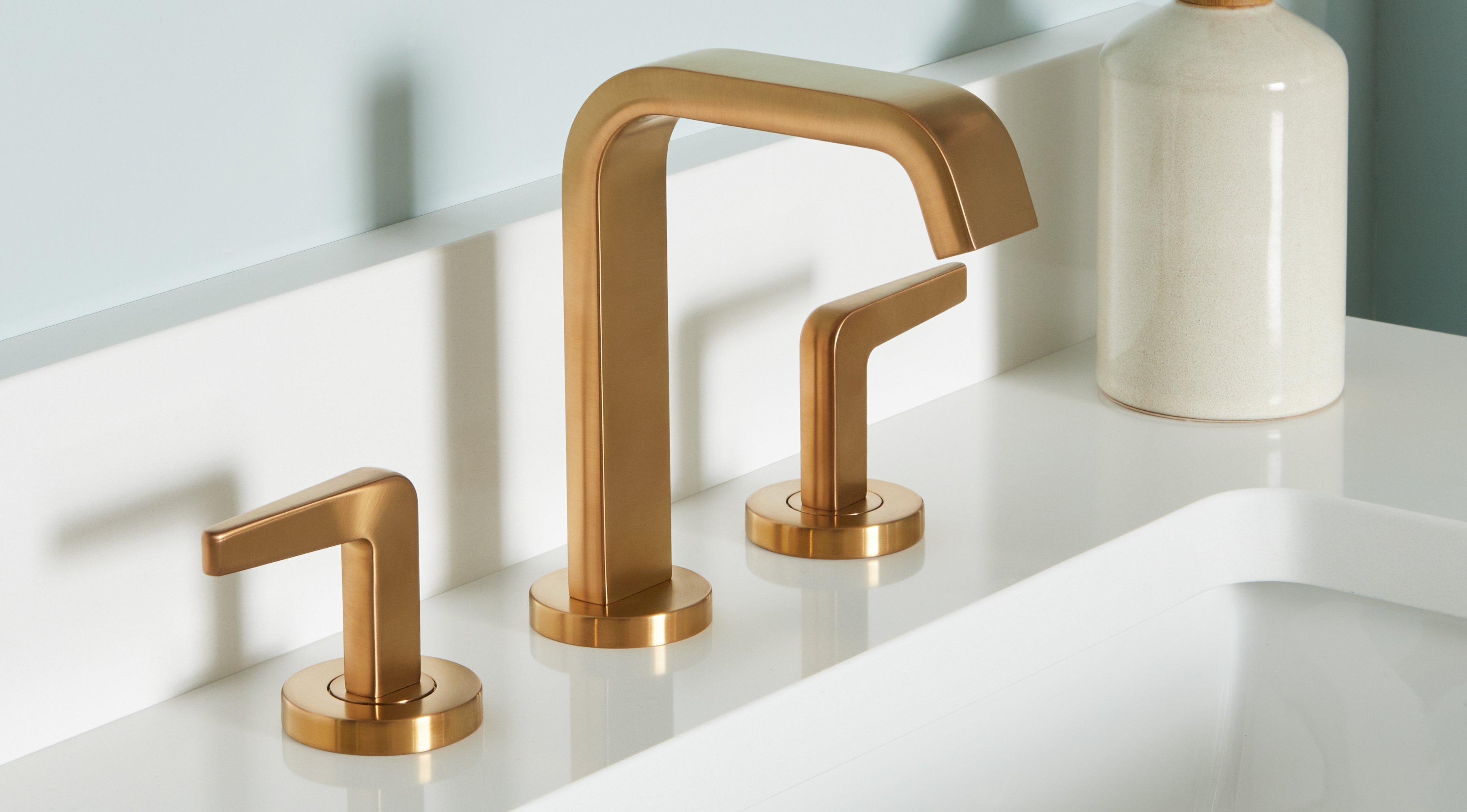 Drea Widespread Bathroom Faucet - Brushed Gold