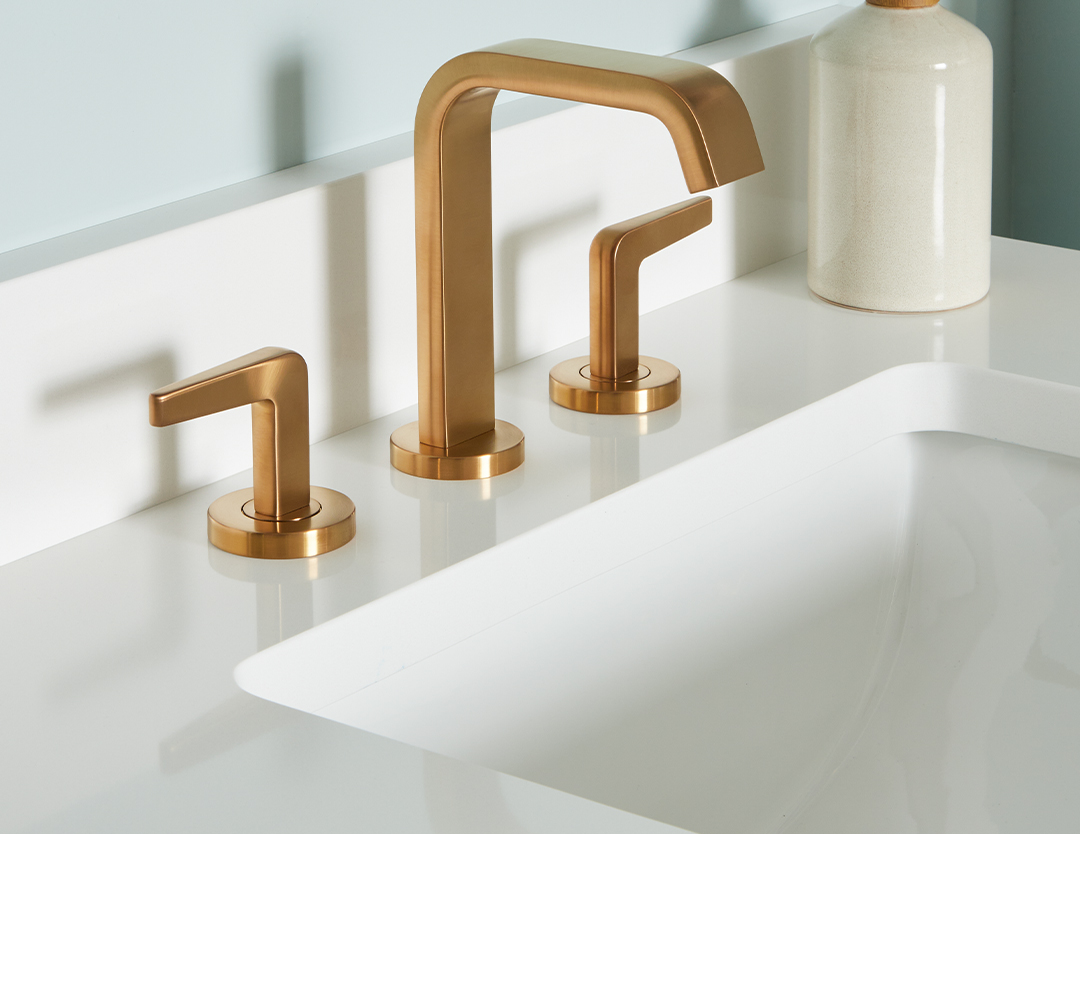 Drea Widespread Bathroom Faucet - Brushed Gold