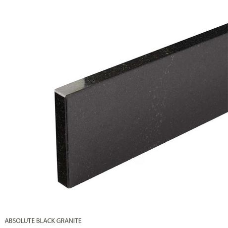 25" 2cm Absolute Black Granite Vanity Backsplash