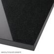 73"x22" 3cm Granite Top for Undermount Sinks - 36" Centers - 8"- Absolute Black - White Sink, , large image number 0