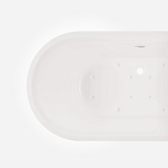 closeup of 65" Boyce Acrylic Tub with Air Massage jets