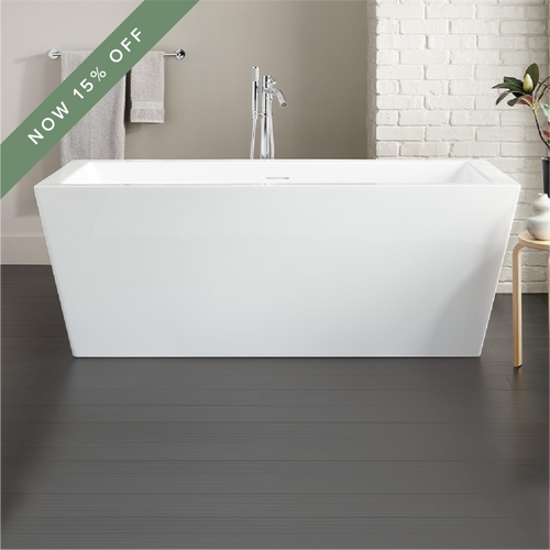 59" Eaton Acrylic Freestanding Air Tub with Foam