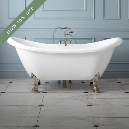 63" Rosalind Acrylic Clawfoot Tub