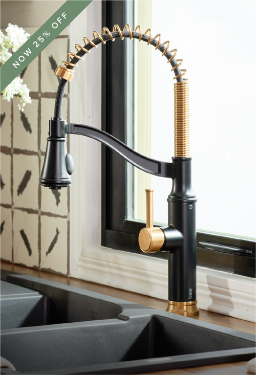 Caribana Single Handle Two-Tone Kitchen Faucet