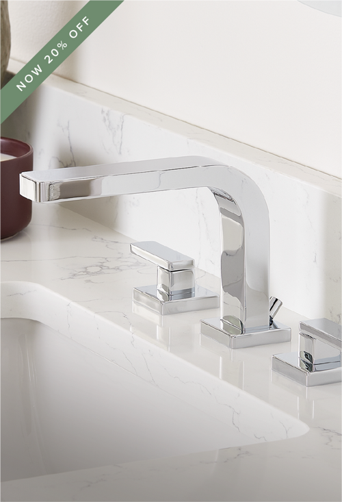 Hibiscus Widespread Bathroom Faucet in Chrome