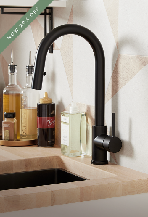 Ravenel Pull-Down Kitchen Faucet with Concealed Sprayer in Matte Black