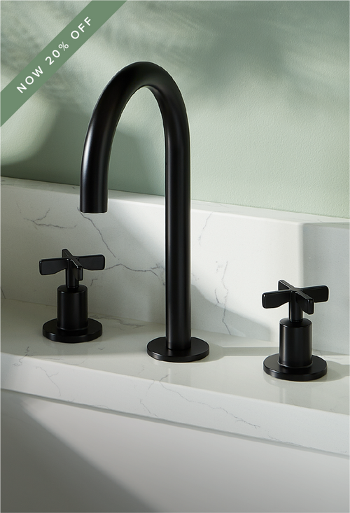 Vassor Widespread Bathroom Faucet in Matte Black